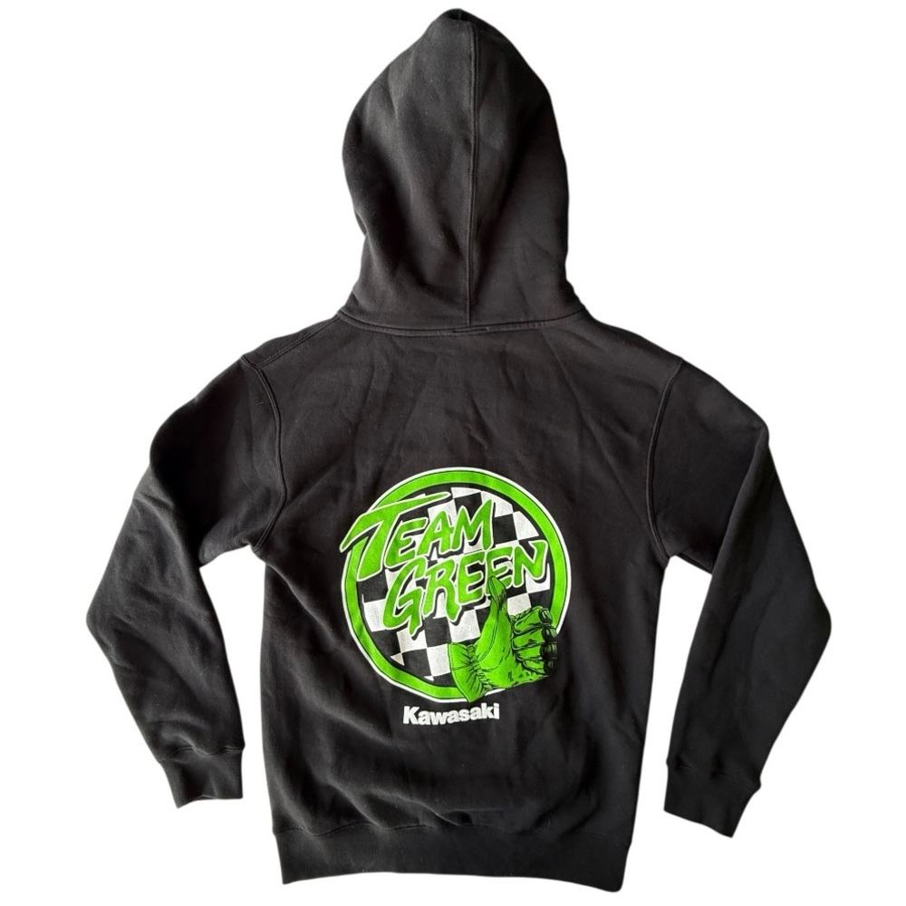 Kawasaki Team Green Full Zip Hoodie, Small